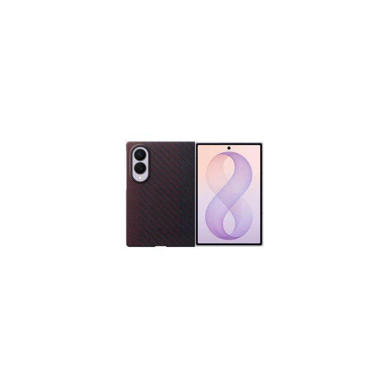 Samsung F971 Z Fold 8 Carbon Magnet Case Red EF-KF971SRE